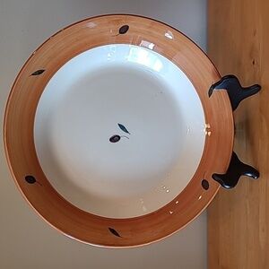 POOLE POTTERY ENGLAND Terracotta Fresco Large Pasta/Salad Serving Bowl